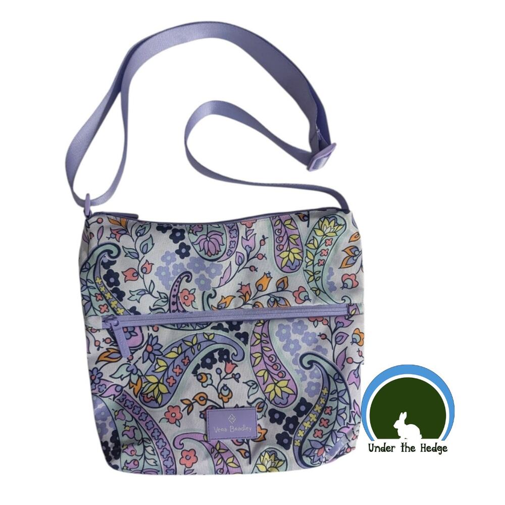 Vera Bradley Lavender Maddalena Hipster Crossbody Bag Purse